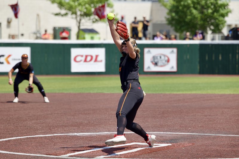 softball pitcher winds up