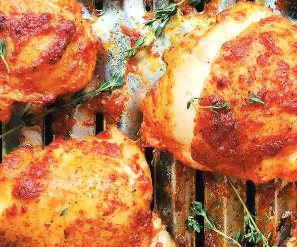 Red Chile Chicken Thighs