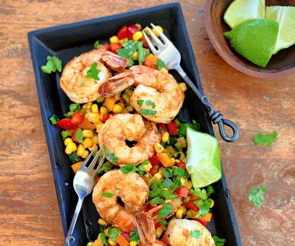Spicy Shrimp With Sweet Corn Salsa