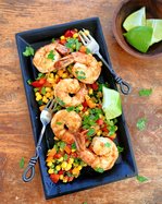 Spicy Shrimp With Sweet Corn Salsa