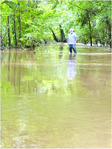 Man standing in water