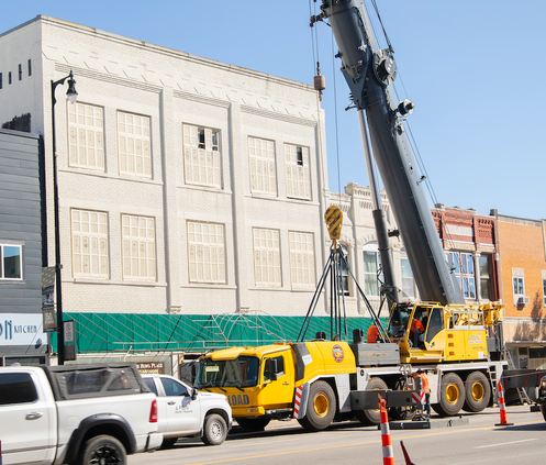 Ramsay building w/crane