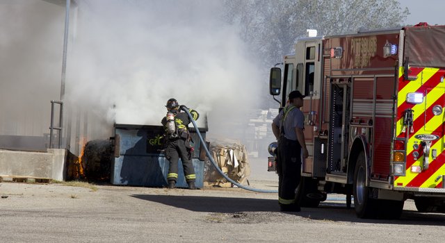 Fire dept. extinguishes dumpster fire